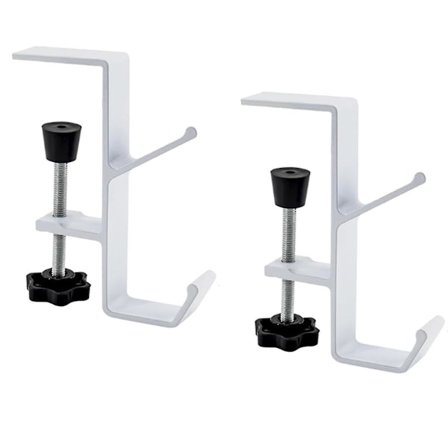 2 st. Skrivbordsfäste Väska Hållare Hook Clamp-on Ryggsäck Hängare Bärbar Skrivbordsfäste Hörlurar Hållare för