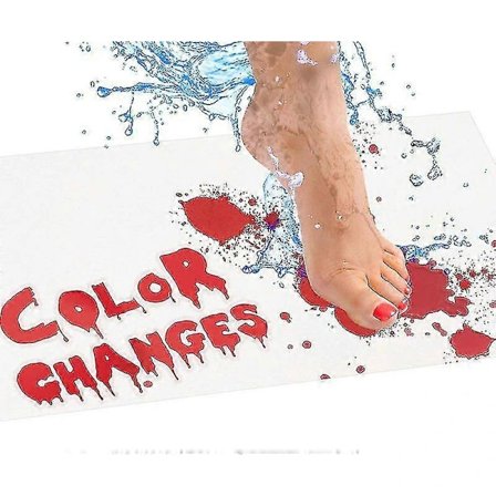 RY-Halloween Fot Färgskiftande Matta, Badrumsmatta, Blodig Badrumsmatta Färgskiftande Golvmatta 1st Vit