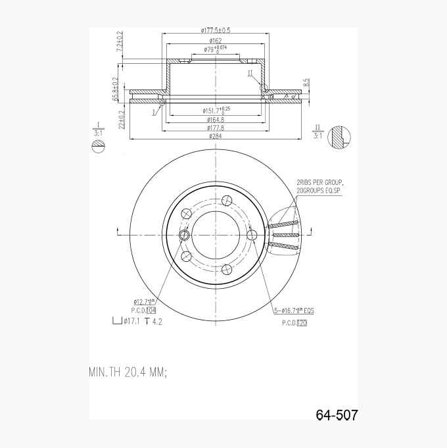 Bromsskiva belagd - Biltema