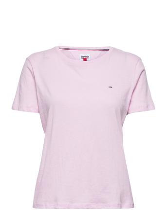 Tjw Soft Jersey Tee T-shirts & Tops Short-sleeved Rosa Tommy Jeans