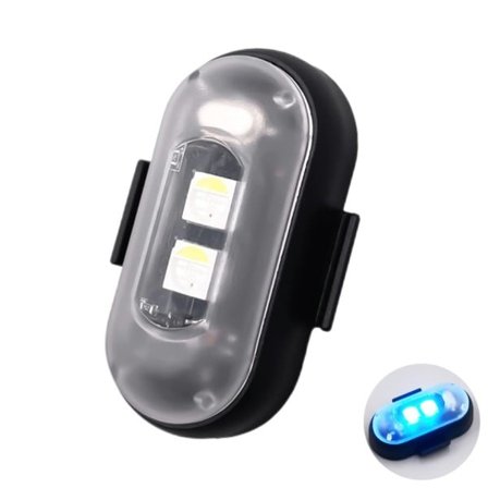 Vandtæt LED Anti-kollision Advarsel Lys Genopladeligt Motorcykel Blinkende Baglygte til Cykel Fly Drone Strobe Lys