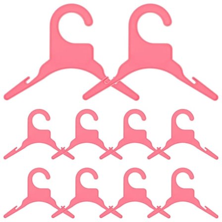10 stk. Kleshenger for kjæledyr, plast, sklisikker, hund, valp, katt, kleshenger, klesstativ