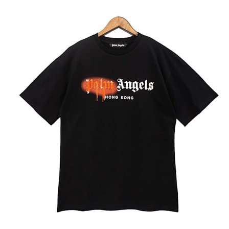 Palm Angels 22Ss Unisex Tryckt Mode Casual Kortärmad Bomull style6 S