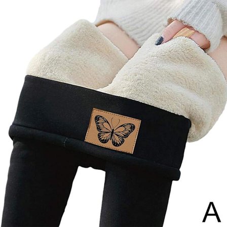 Kvinnor Vinter Tjocka Leggings Byxor Fleece Fodrade Thermal Stretchy