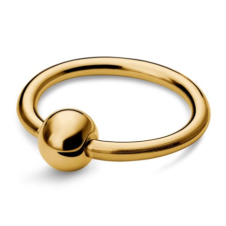 Captive bead ring da 10 mm in acciaio chirurgico color oro per uomini - Gioielli per piercing al labbro