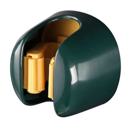 Mopphållare Väggfäste Ingen borrning Säker fixering Antifallande Mopp Kvasthängare för badrum Kök Balkong Grön