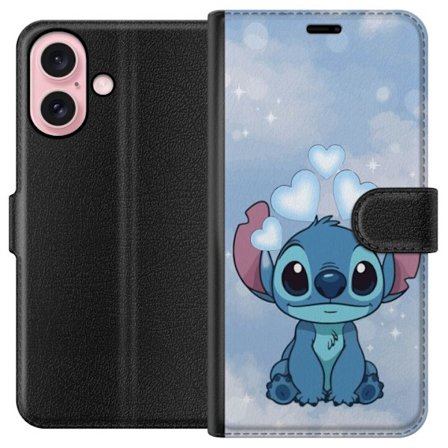 Kompatibel Tegnebogsetui til Apple Apple iPhone 16 Stitch Hoppende Glæde - Sjovt Design til Gave