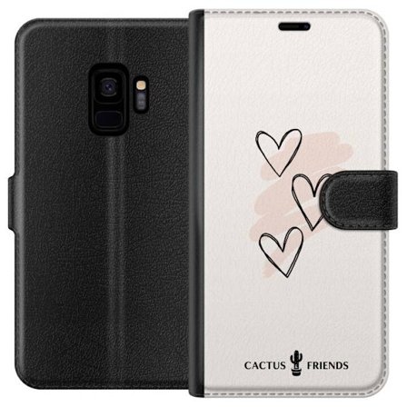 Yhteensopiva Lompakkokotelo Samsung Samsung Galaxy S9 Cactus and Friends - Soft Romance Sketch