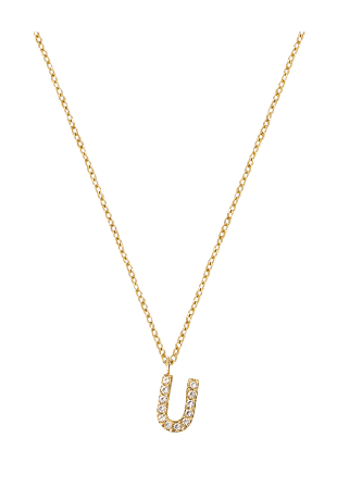 Mockberg Petite Stone Letter U Gold Necklace Smycken & klockor Dam Guld ONESIZE