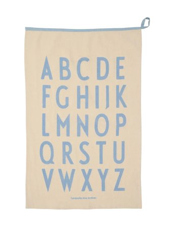 Premium Classic Tea Towel Beige Design Letters