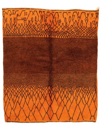 Berber Moroccan - Mid Atlas Handgeknoopt 212X255 Vloerkleed Rood/Donkerrood Marokko