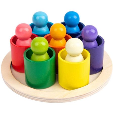 Puinen Sateenkaari Pinottavat Palikat Opettavaiset Rakennuslelut Lapsille Vauvalahja