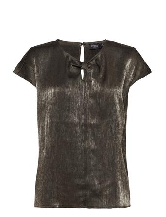 Slminaj Top Blouses Short-sleeved Guld Soaked In Luxury