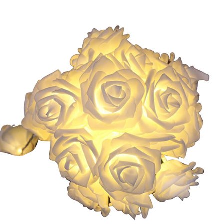 LED Rose Fairy Lyskæde til Bryllup Hjemmefest Dekoration 20 Lamper 3m