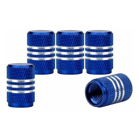 10 kpl hopeanväriset auton pölykapselit alumiinivanteen ympärille renkaan venttiilin korkit sininen