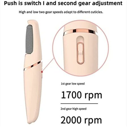 Elektrisk fotfil for død hud, fotkvern, fjerning av hard hud