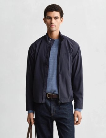 GANT Lightweight Harrington Jacket - Navy - L