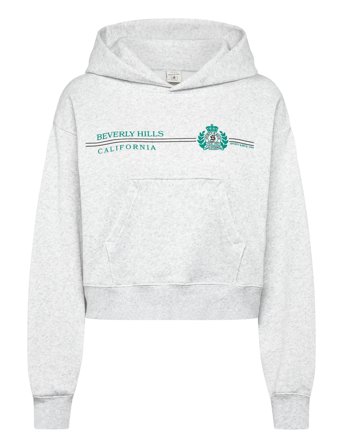 Sporty & Rich Bh Horizon Soft Cropped Hoodie - Grey - L