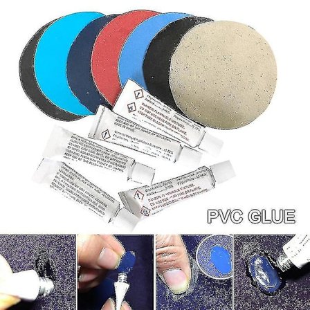 10 stk PVC-lim for luftmadrass, oppblåsbar seng, båt, sofa reparasjonssett, lapper og lim
