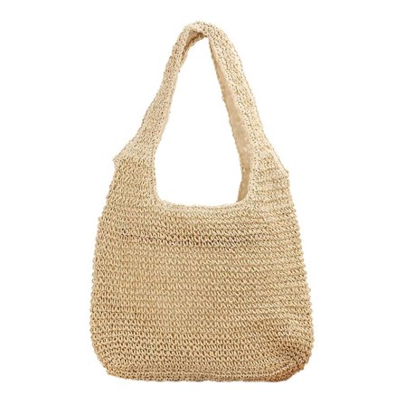 En skulder flettet taske af strå, håndvævet taske
