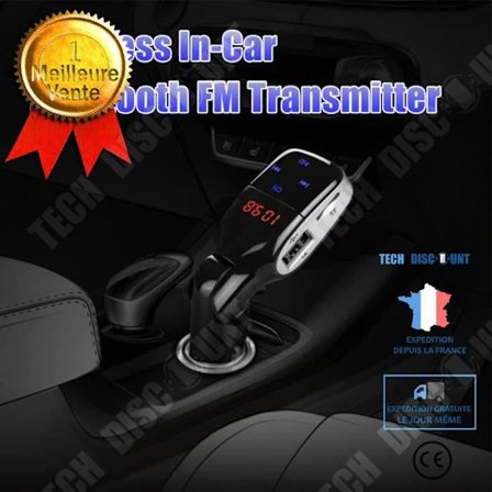 TD Trådløs Bluetooth-adapter Cigaretter-lader FM-sender Bil Stereo-radio-modtager MP3-afspiller med opkald