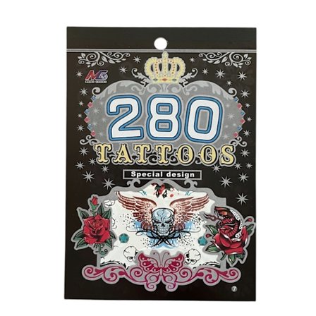 6 st Ark Temporära Tatueringar / Fake Tattoo Sticker - Döskalle / Drake / Örn / Ros