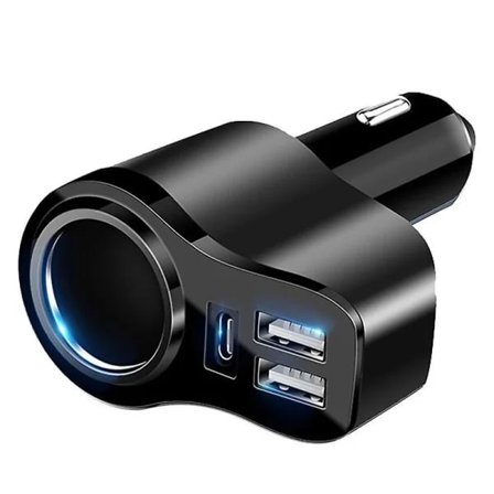 【PP】4 i 1 USB C -autolaturi 36 W USB-savukkeensytyttimen pistorasia