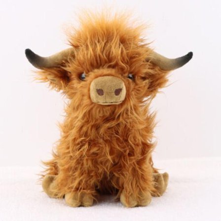 25 cm Highland Cow mjuk plysch skotsk skotsk ko present