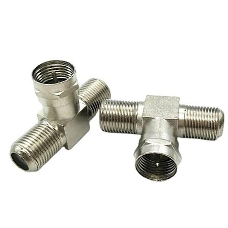 Catv T-gren F hane till 2F hona konverteringshuvud en hane till två