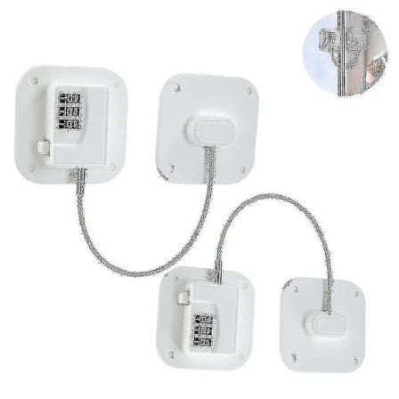 2-pack kylskåpslås, kraftig kombinationslås för kylskåp, hög kvalitet