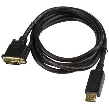 StarTech DisplayPort to DVI Cable - 6ft / 2m - 1920 x 1200 - M/M – DP to DVI Adapter Cable – Passive DisplayPort Monitor Cable (DP2DVI2MM6) -
