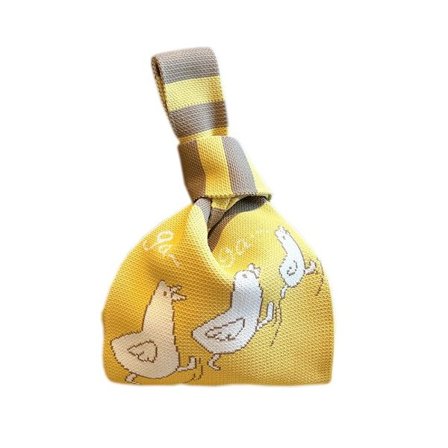 Stickad handväska tygväska 9 9