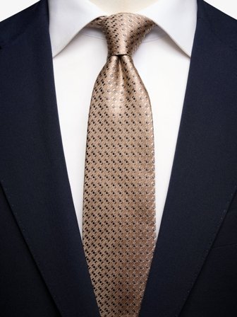 John Henric Men's Beige Krawatte Geometrisch Size 7,5