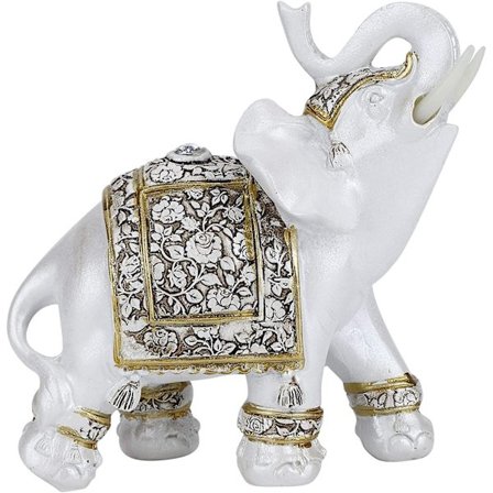 Feng Shui Elefant Statuer, Hvide Elefant Figurer med Ra