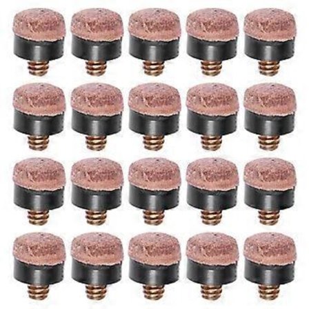 20 stk. udskiftningspoolkøspidser Billiardkøspidser Skruekøspidser Bærbare køspidser