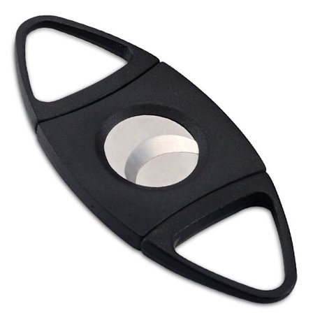 Fickcigarrklippare i svart rostfritt stål (par)