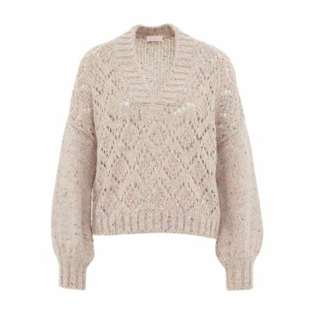 Liu Jo, Knitwear Wf 2272 Ma 10N 22 Beige, Dames, Maat:S