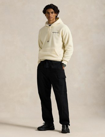 Polo Ralph Lauren Relaxed Fit Logo Pile Fleece Hoodie - Cream - L