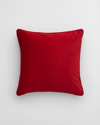 GANT - Fløyelspute dark red