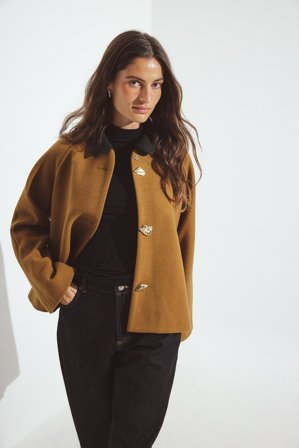 NA-KD ART Jacke aus Wollmischung - Frühlingsjacken - Braun - EU 40