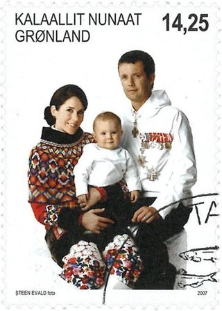 Grønland - Prins Christian - Stemplet frimærke