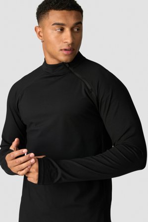 ICANIWILL - Charge Longsleeve 1/4 Zip Men Black - Heren - sportkleding van ICIW