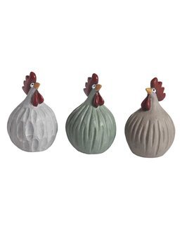 Dekoration Höna Retro 3-p Multi - Påsk - Nääsgränsgården
