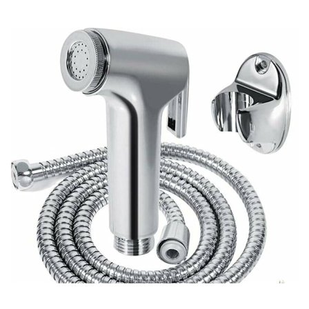 Dusj Bidet Toalett Multifunksjon Hånddusj med Slangeholder og Veggfeste for Hjemmebad (Sprøyte + Sp