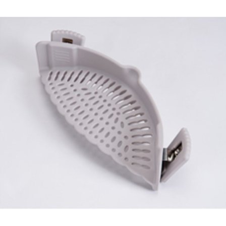 Silikon kjøkken sil (grå) Henge melsikt med fint mesh håndtak for pulver kake avløp nudler ris sil sauser sil over bolle vask