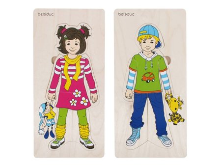 Pusselset Annika och Dennis, inramat pussel, 13 bitar - Lyreco - Skola och förskola - Lekmaterial - Pussel - Rampussel