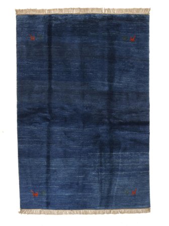 Hand Knotted Gabbeh Persia Fine Rug 175X246 Wool Black/Dark Blue