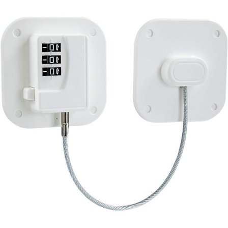 1 st, vit, Kylskåpslås Nyckelfritt Kylskåpslås Barnsäkerhet Kylskåp