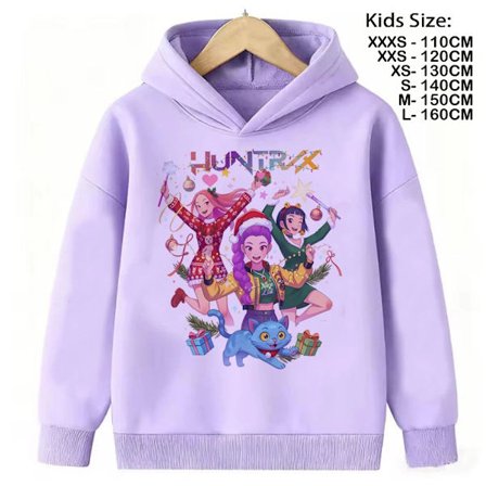 KPop Demon Hunter Tegneserie Piger Drenge Hættetrøje Varm Børne Koreansk Bølge Mode Afslappede Toppe Afslappet Pigetøj