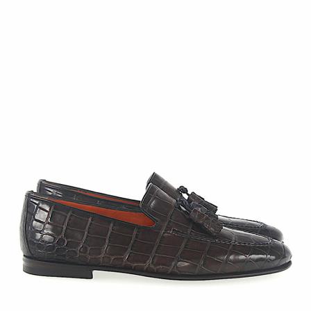 Santoni Instappers , Bruin , Heren , Maat: 45 EU Instappers & Slip ons